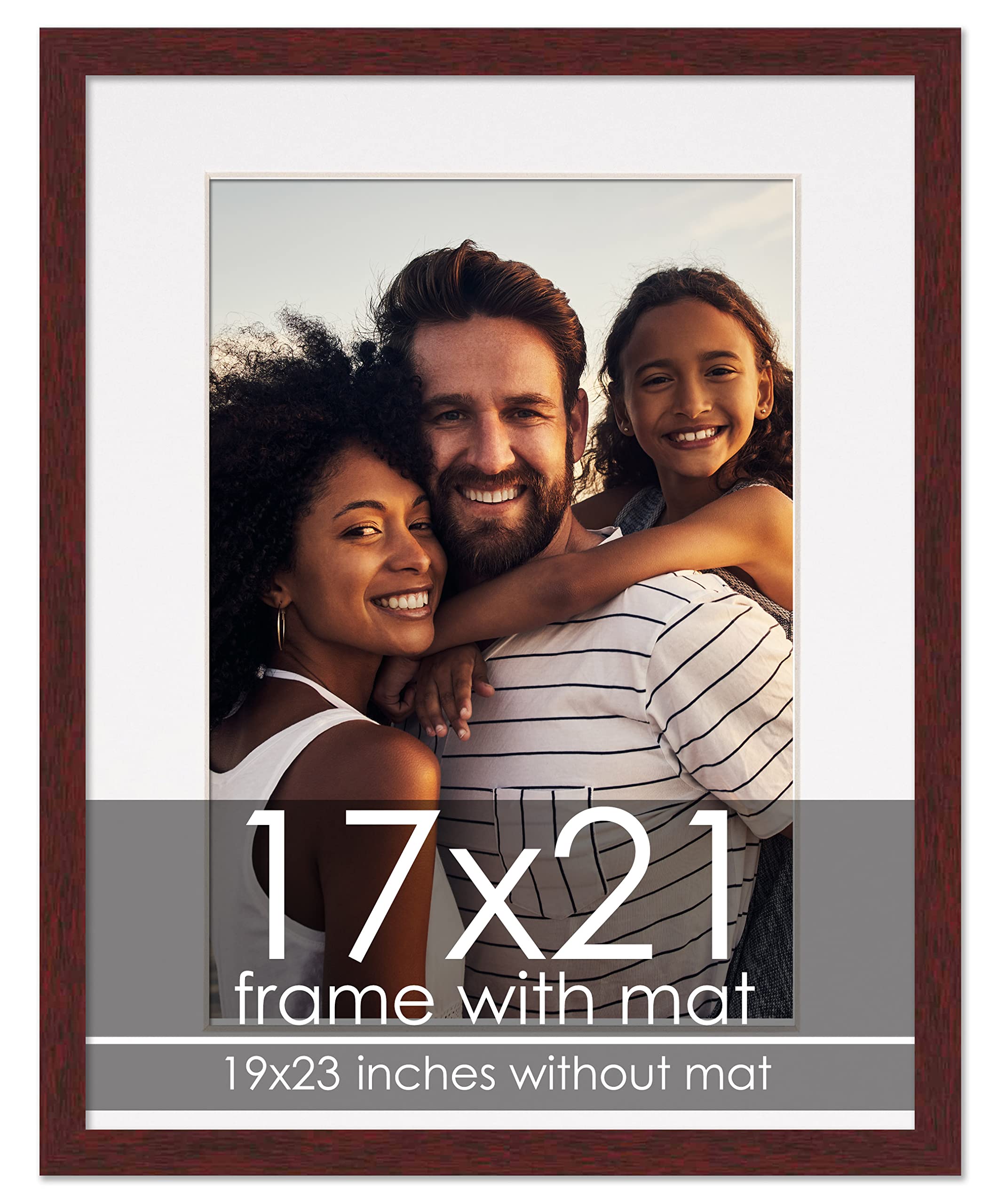 Amazon.com - 17x21 Frame with Mat - Brown 19x23 Frame Wood Made to